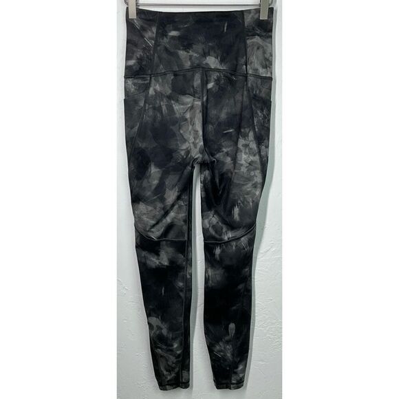 All In Motion Black Gray Abstract Leggings Small - Picture 4 of 6